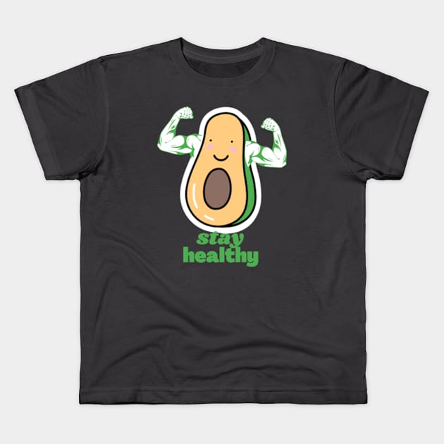 Avo-Funny Cute workout Kids T-Shirt by Luxefit